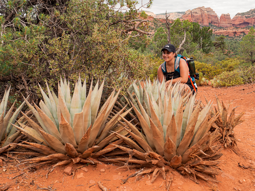 When packing for a hike, don't forget a hat to protect you from the hot desert sun