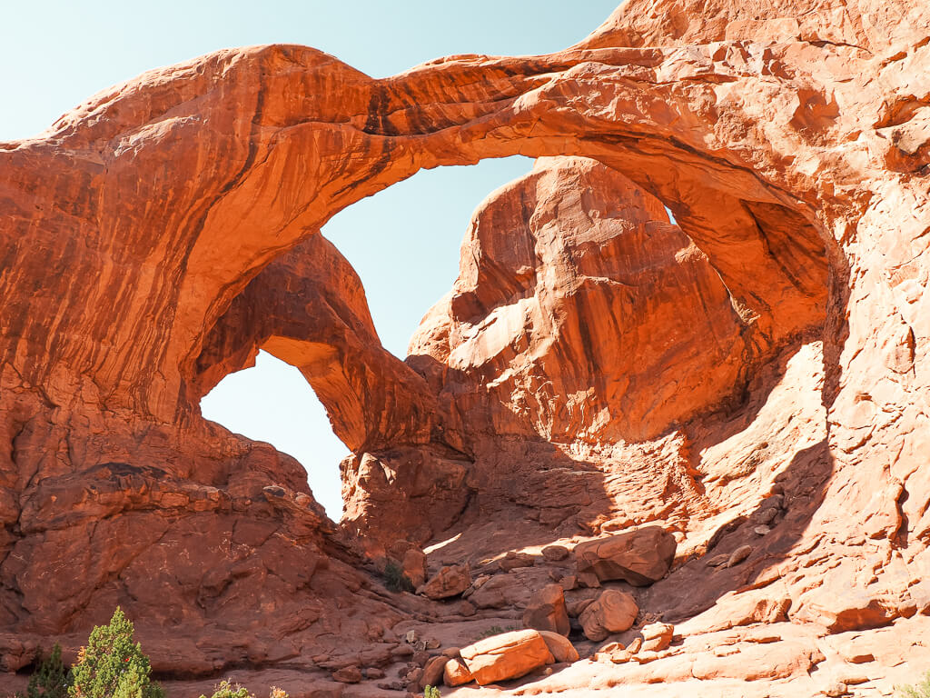 Hike Arches National Park on the Double Arch Trail