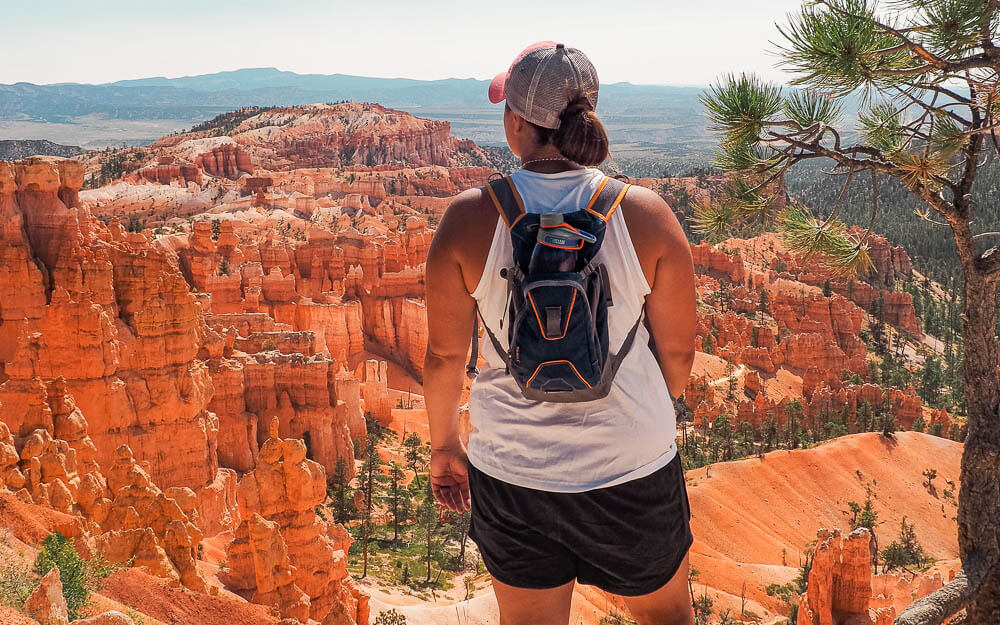 Rachel overlooking the hoodoos in the Amphitheater