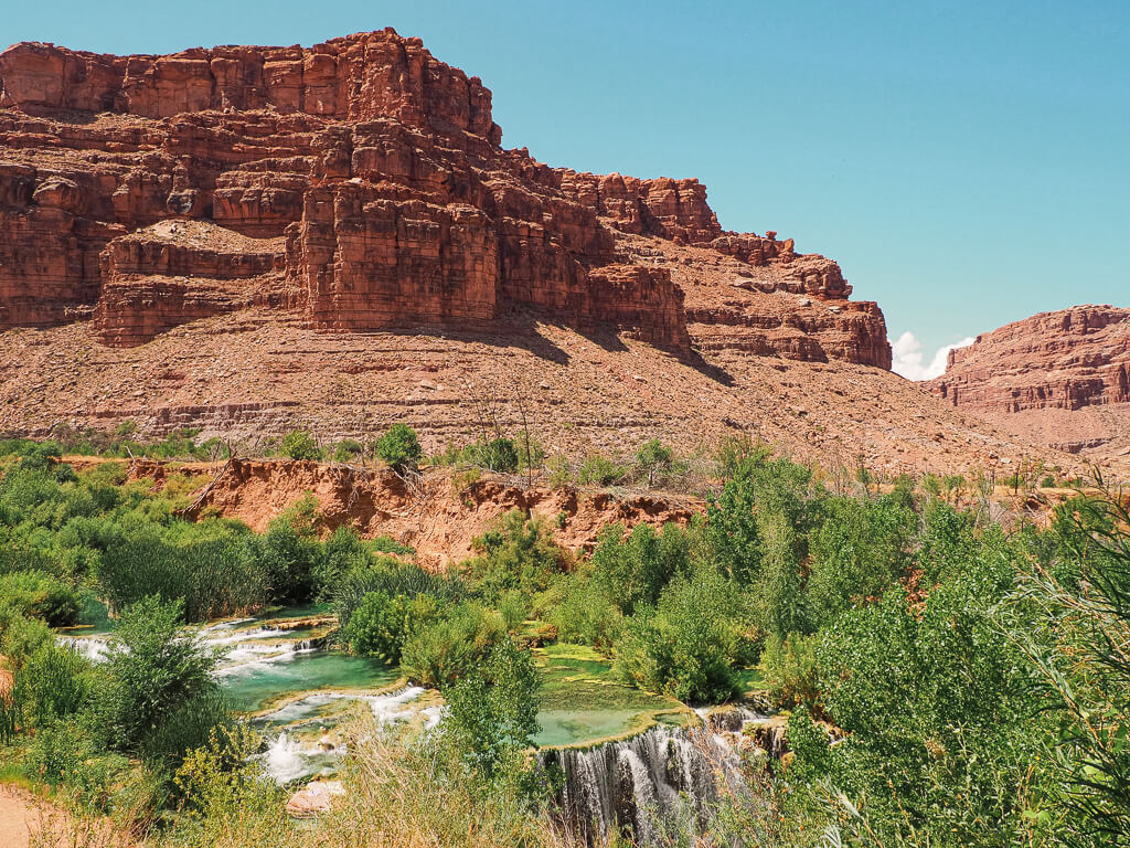 Bird's-eye view of the Fifty Foot Waterfall