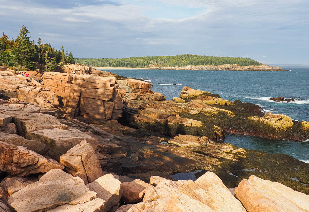 Rough rocks and lush forests dominate the landscape in Acadia National Park