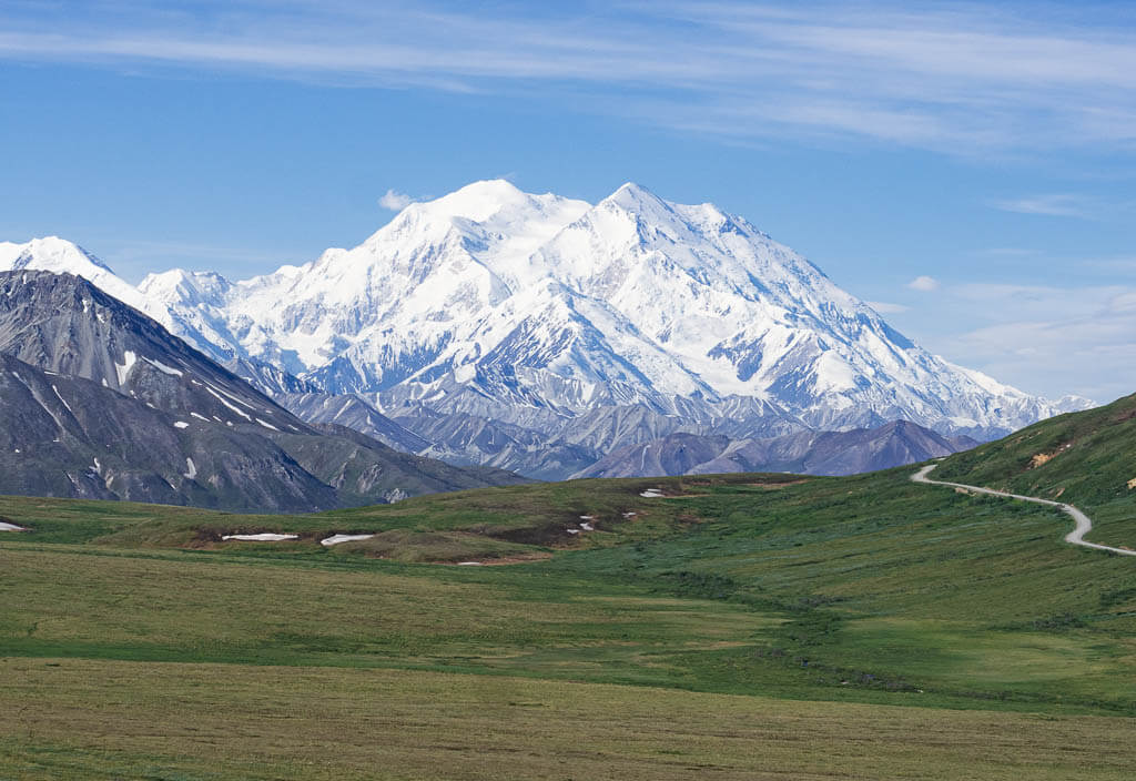 Majestic view of Mt Denali in the National Park