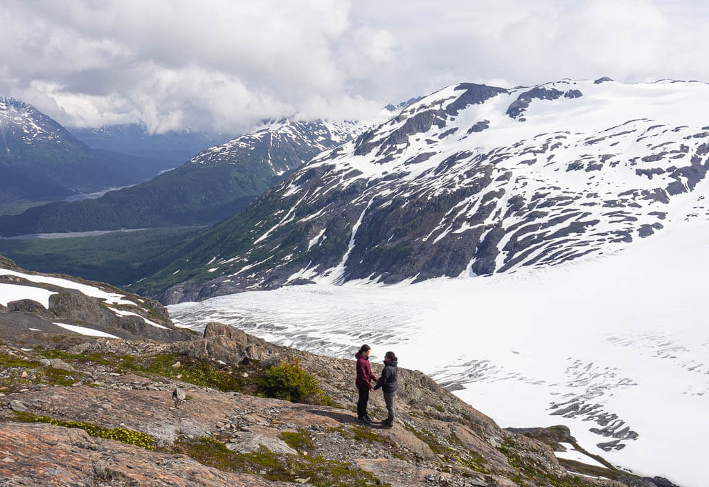 Us standing on Top of Harding Icefield in Kenai Fjords National Park