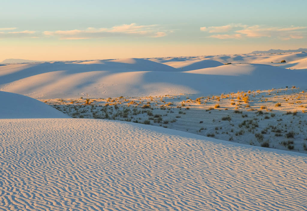 Surrounded by dunes in White Sands National Park