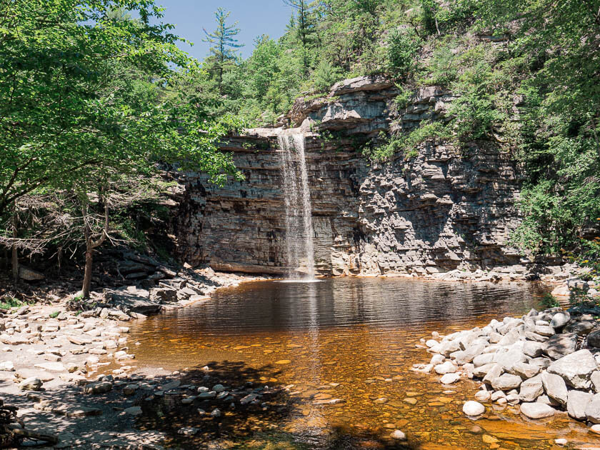 Awosting Falls in the spring