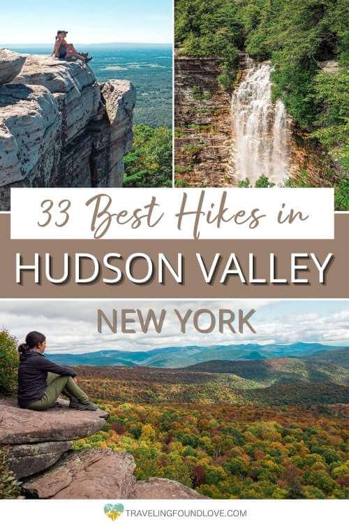 Pin with 3 pictures of the best hikes in the Hudson Valley