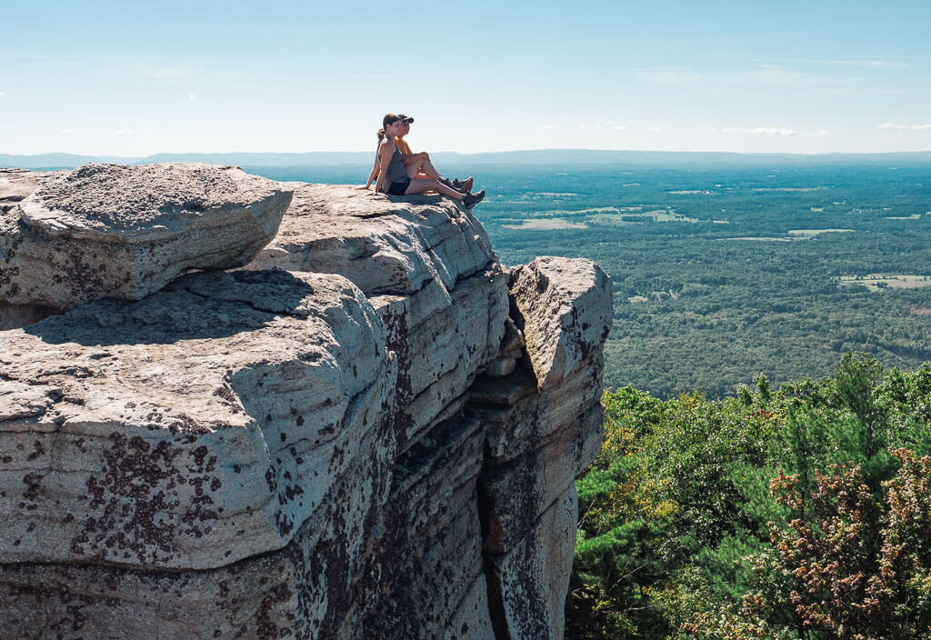 Enjoying the views while hiking the Hudson Valley