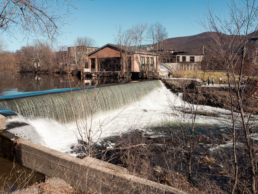 Right in the city center of Beacon, you can find this waterfall in NY