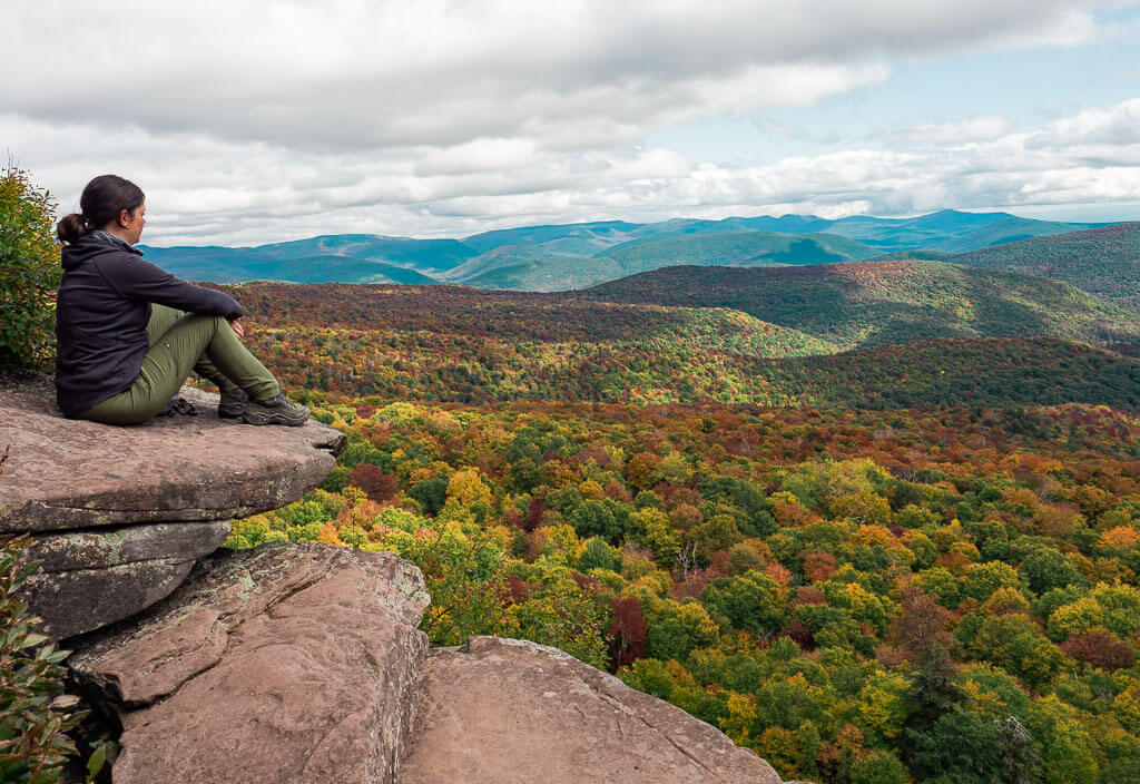 Views of the fall foliage from the Giant Ledge Trail