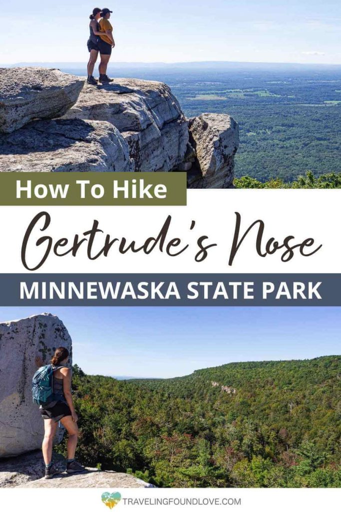 Top: Gertrudes Nose rock formation, bottom: Shawangunk Mountains 