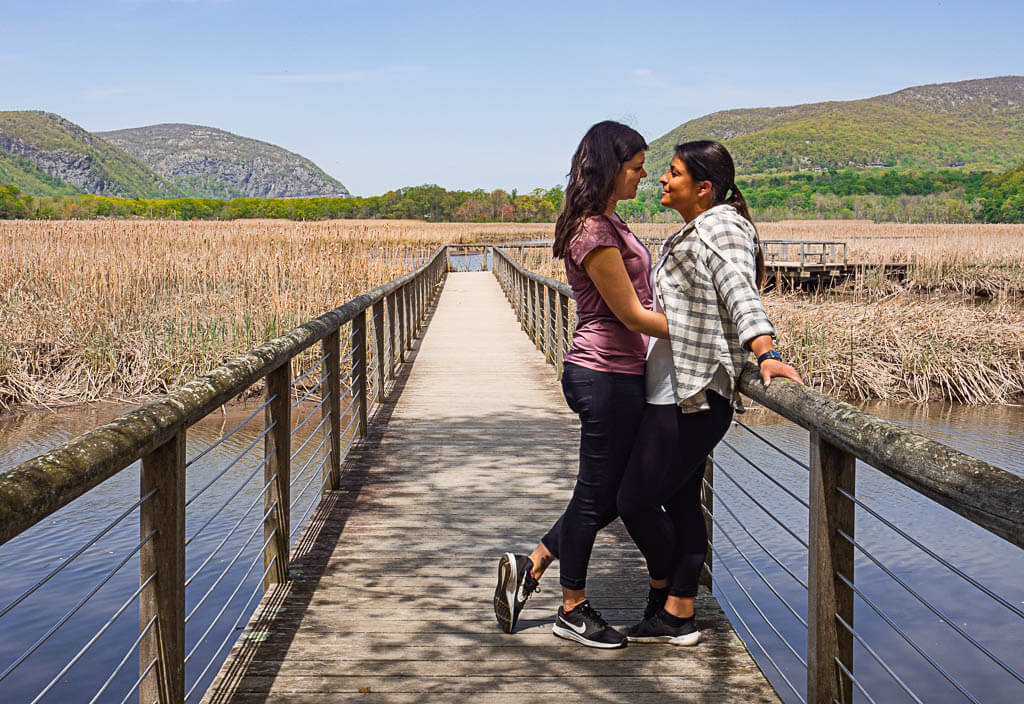 Us standing on the Constitution Marsh Trail Boardwalk