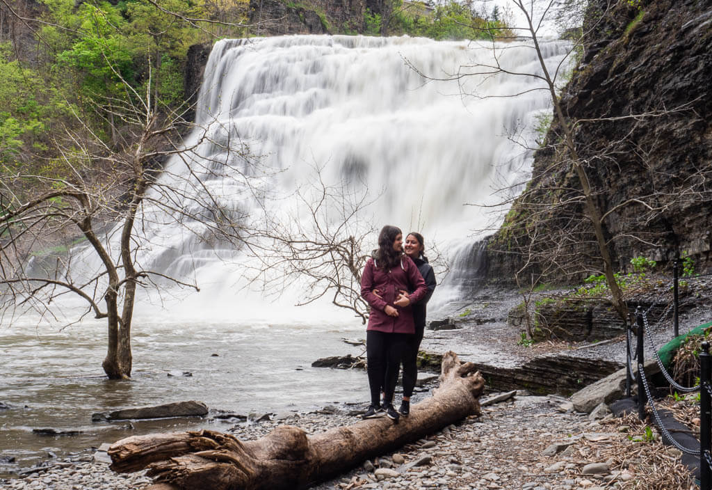 One of the most famous waterfalls in NY: Ithaca Falls
