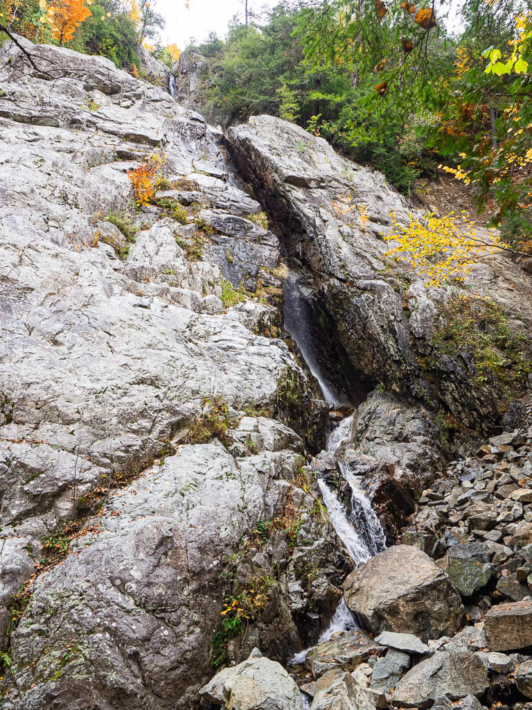 The of the tallest waterfalls in New York Roaring Brook Falls