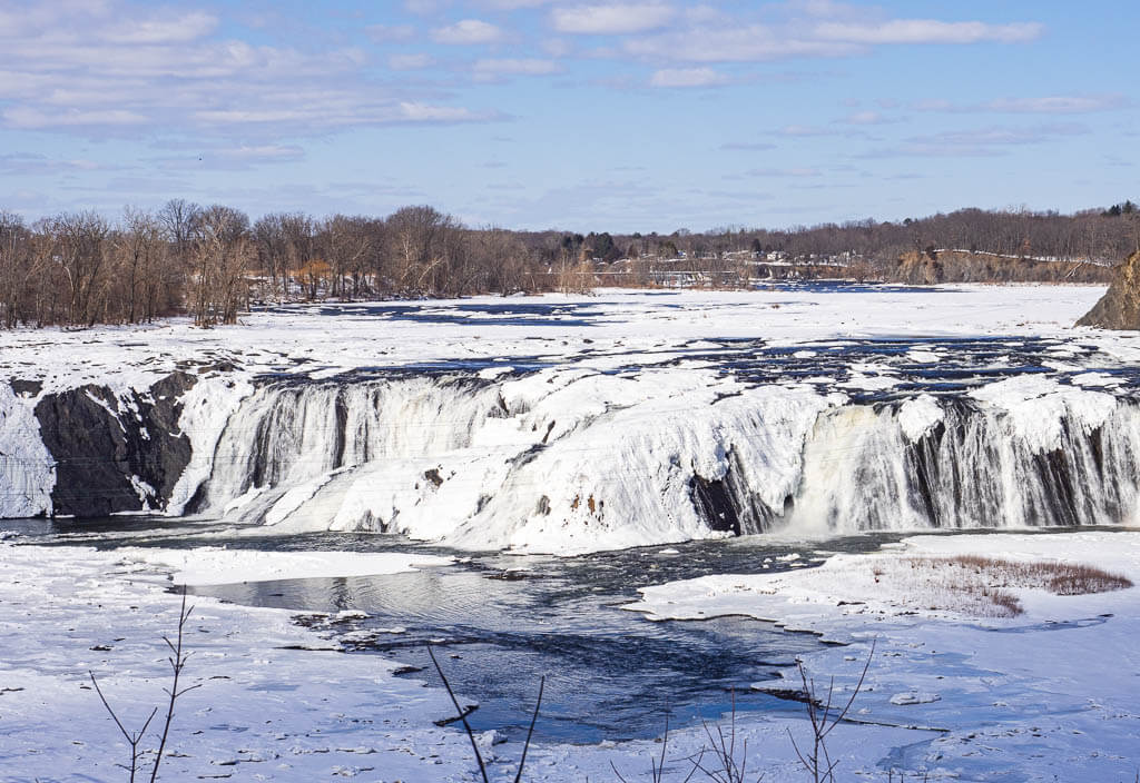One of the prettiest frozen waterfalls in NY Cohoes Falls