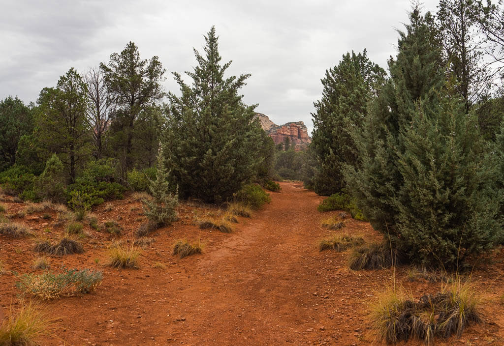 Long Canyon trail leading to one of Sedona caverns