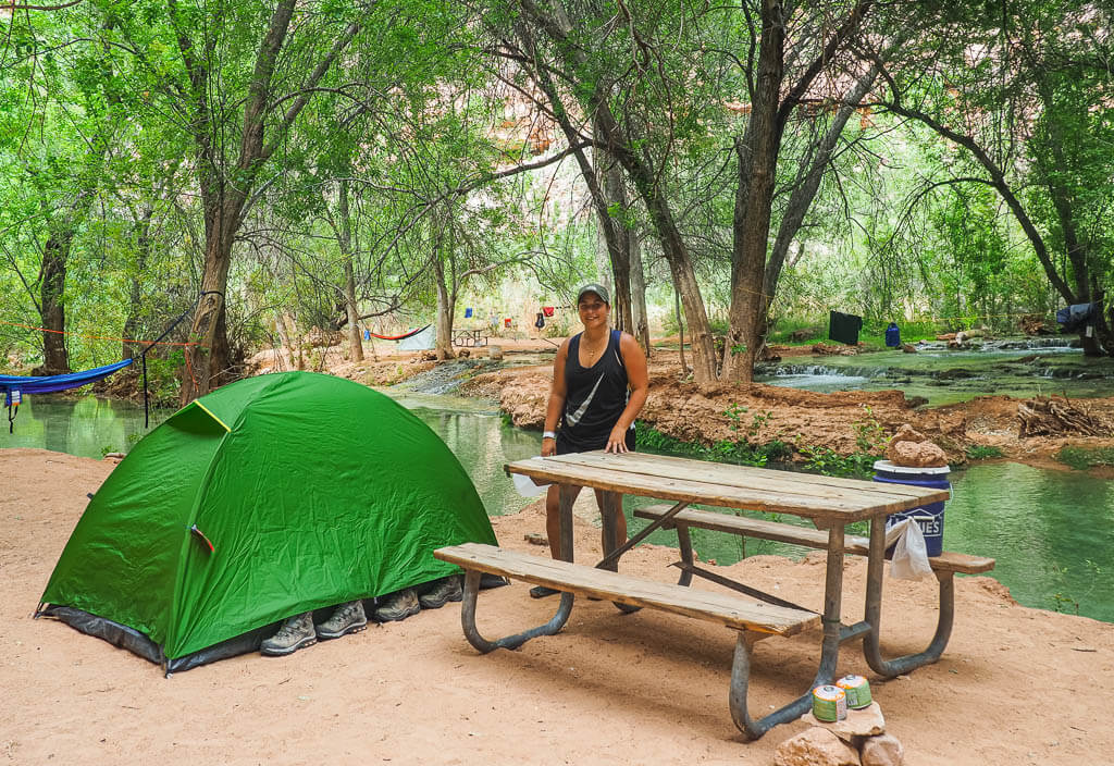 Rachel on the Havasupai campground