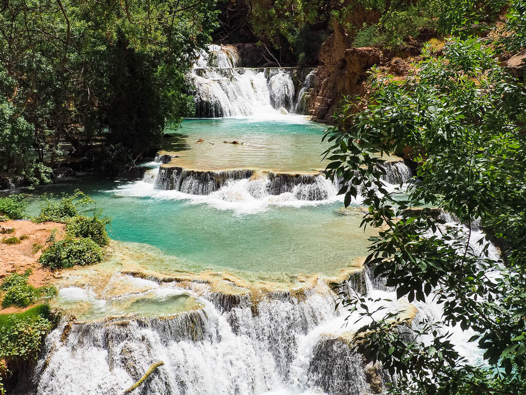 The cascading turquoise Beaver Falls Az