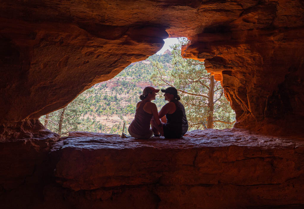 Us sitting in the Soldiers Pass Cave