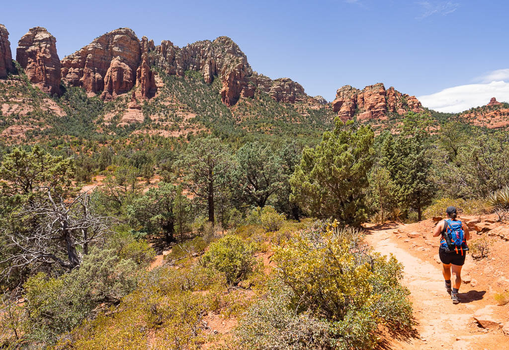 Rachel walking on the Soldiers Pass Trail