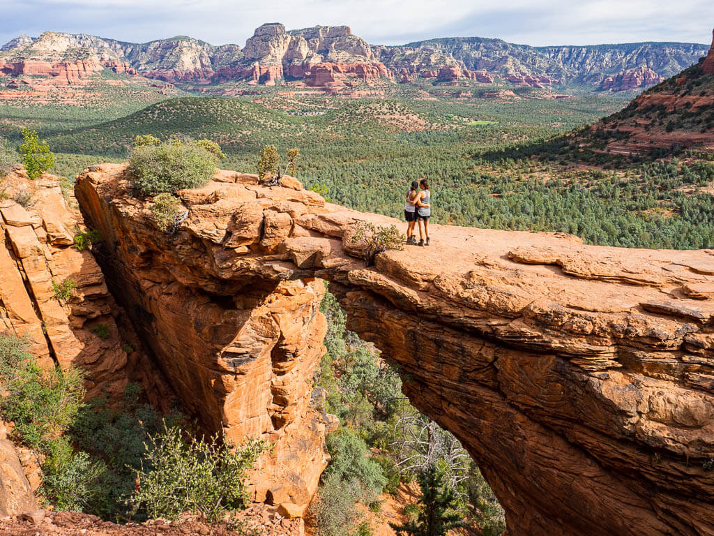 Us standing on Devils Bridge Sedona Az