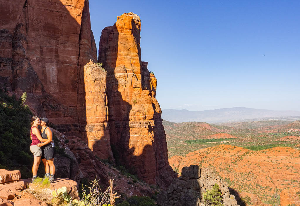 Us standing on the edge of the Cathedral Rock hike in Sedona