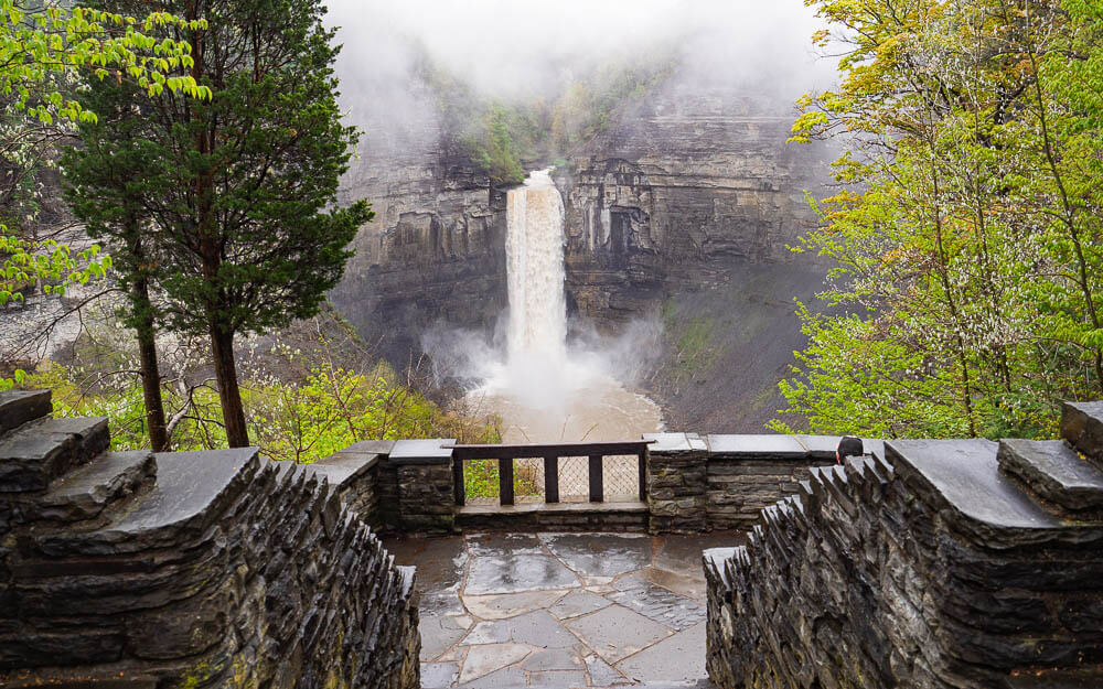 Taughannock Falls from a bird's eye view