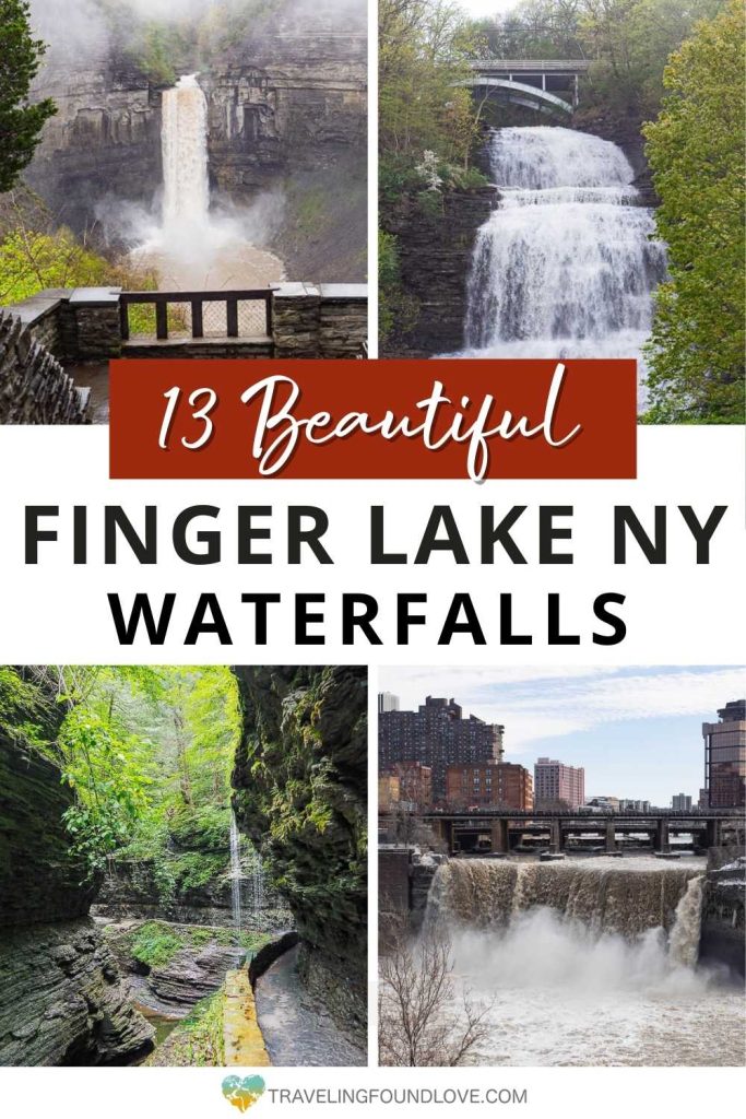 Top left: Taughannock Falls, Top right: Shequaga Falls, Bottom left: Watkins Glen, Bottom right: High Falls Rochester