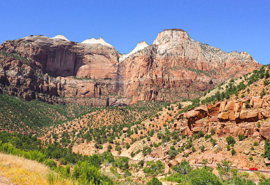 Beautiful rock formations in Zion National Park