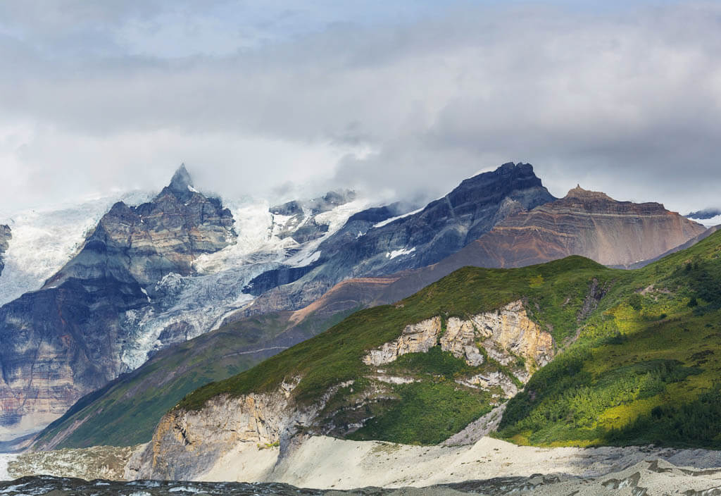 Mountain Ranges at Wrangell-St. Elias, a west coast national parks