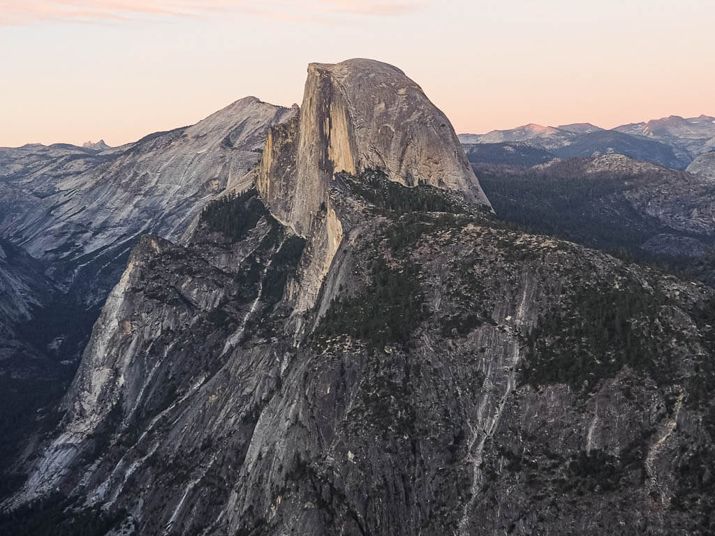 The iconic Half Dome rock formation