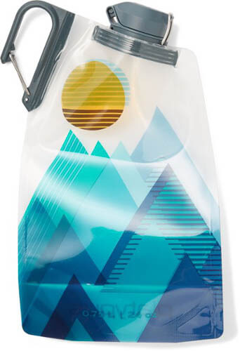 Platypus Duolock Soft Bottle with blue mountains on it