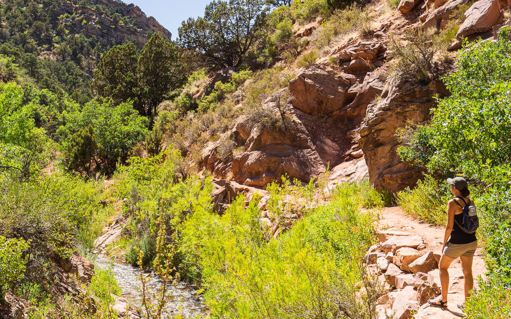 Dana following the Kanarra Falls Trail