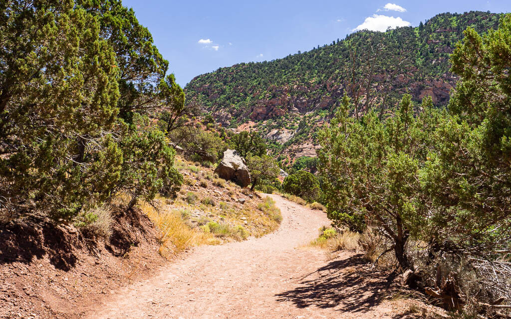 Hike up the hill to get to the Kanarra Falls