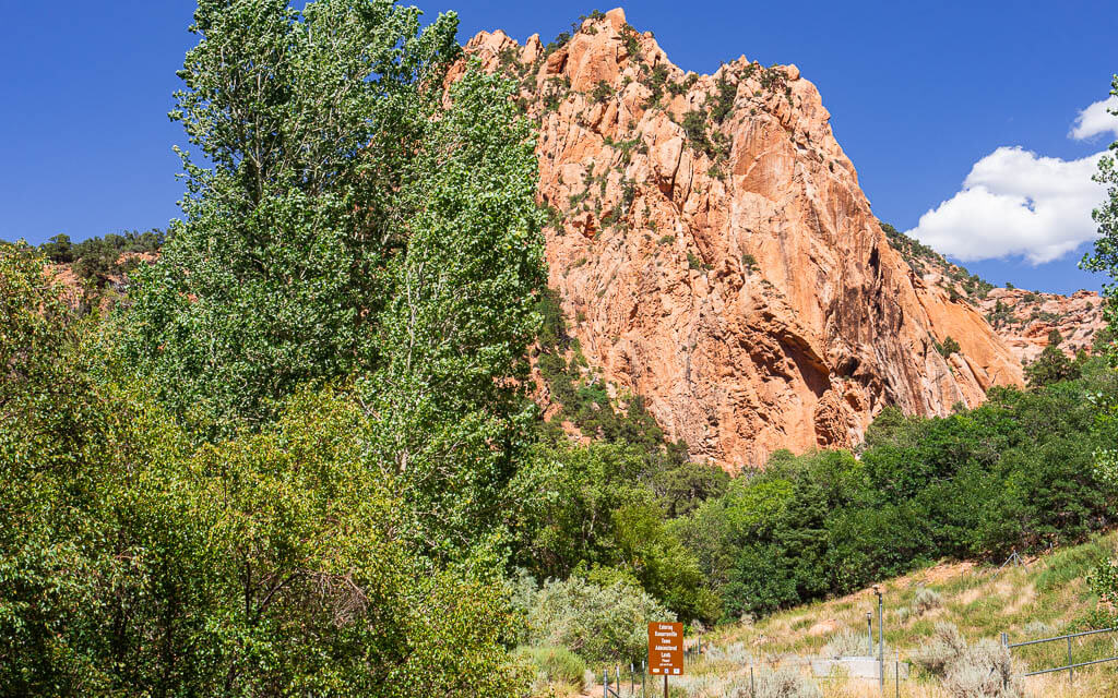 Big rock formation on the trail