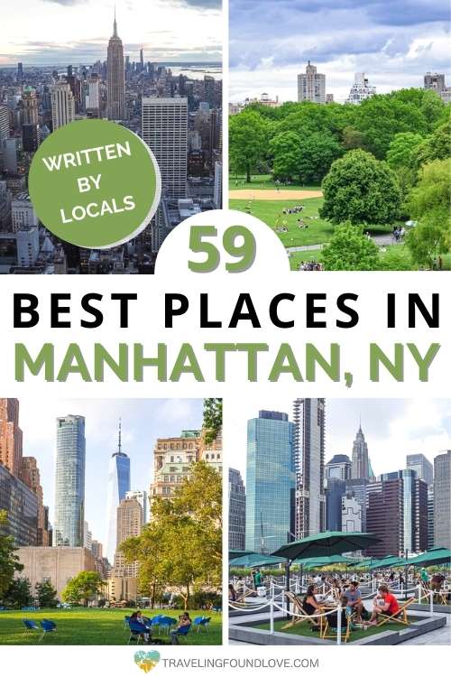 Top Left: Top of the Rocks, Top Right: Central Park, Bottom Left: Battery Park, Bottom Right: Pier 17