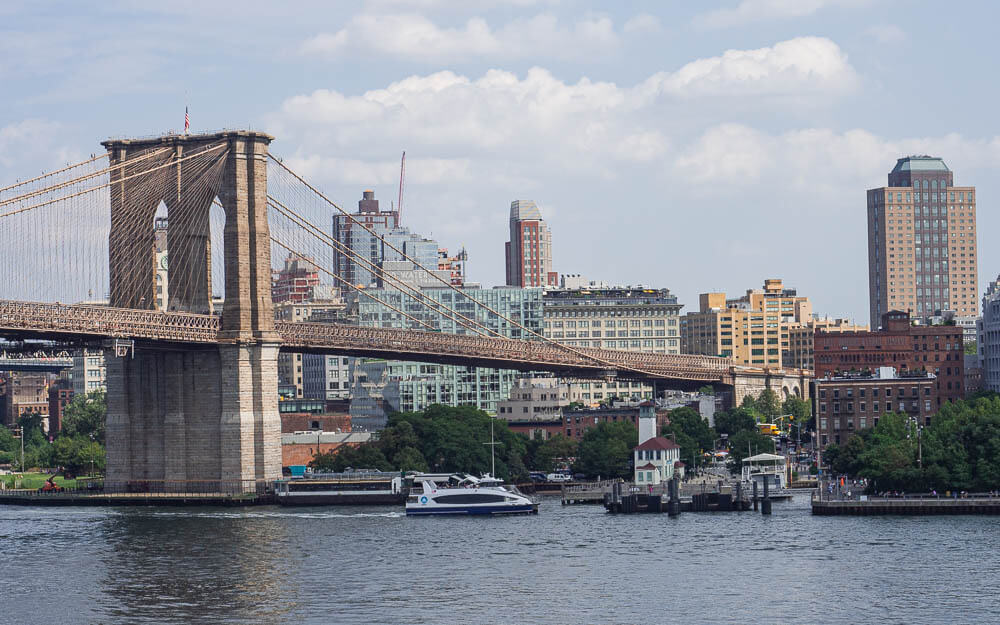 View of the Brooklyn Bridge from Pier 17