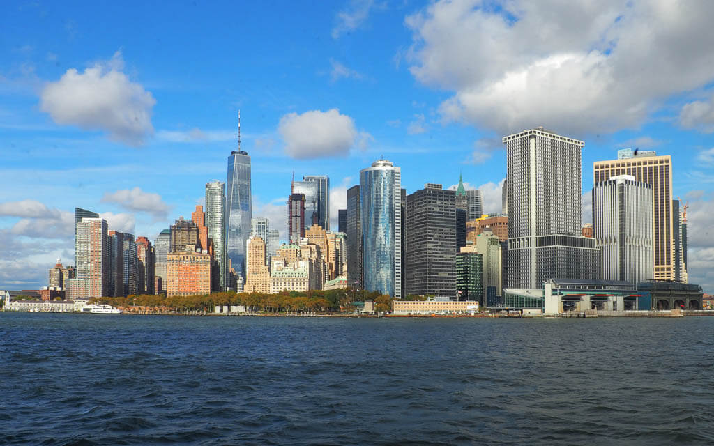 Views of NYC from a boat cruise
