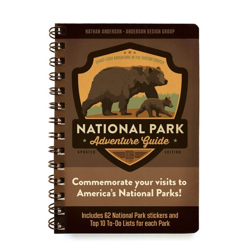 Brown National Park Journal with a bear on the front - Great National Park Gifts