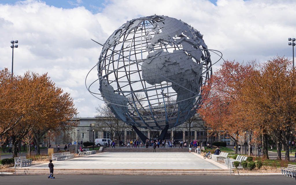 Unisphere in the Flushing Meadows Park Queens, a great New York City bucket list destination