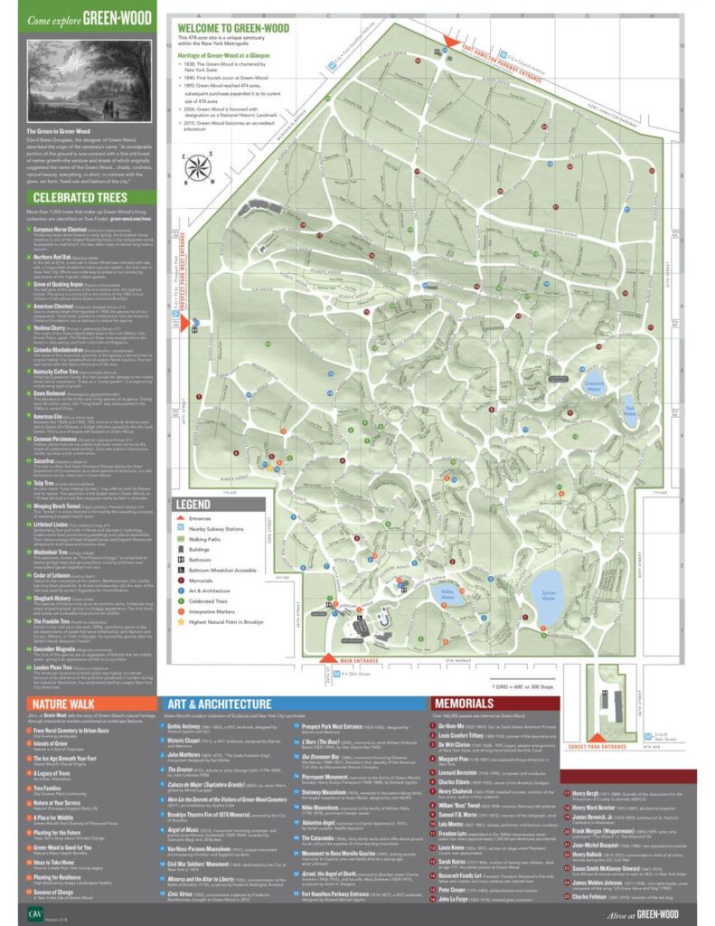 Green-Wood Cemetery map