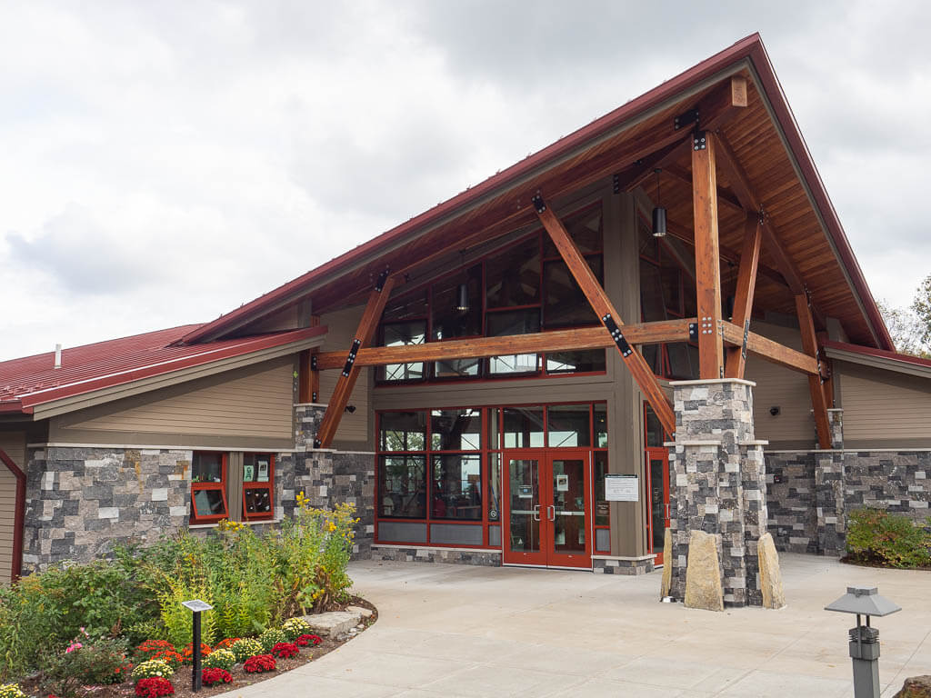 Front of the Visitor Center John Boyd Thacher State Park